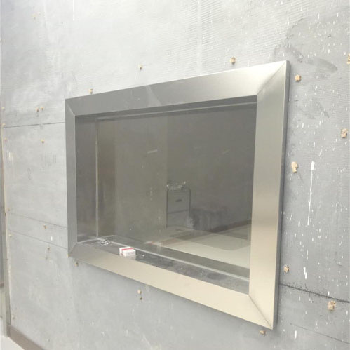 南京800*1200*20mm铅玻璃观察窗安装效果图